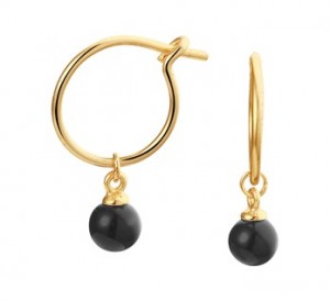 925 sterling zilver, goldplated / onyx