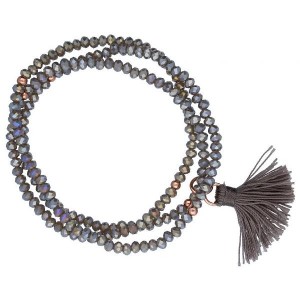 grijs kristal / 925 sterling zilver, roséplated