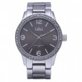  IKKI horloge Gisele Steel & Stones Silver Taupe GS-04