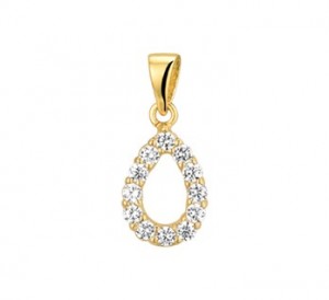 14 karaats goud / zirkonia (briljant geslepen)