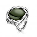 Pandora zilveren ring met groene Nephrit-Jade 190847NJA - RETIRED