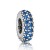925 sterling zilver / blauw kristal