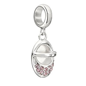 925 sterling zilver / roze Swarovski kristallen