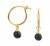 925 sterling zilver, goldplated / onyx