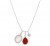 925 sterling zilver / rode agaat / roze kwarts / roze zirkonia