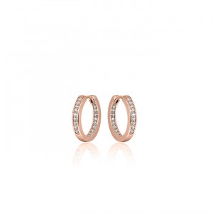 925 sterling zilver, rose plated / zirkonia