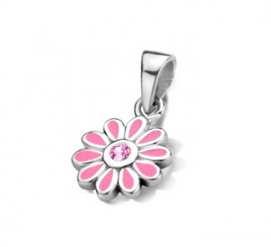 925 sterling zilver, gerhodineerd / emaille / zirkonia