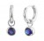 925 sterling zilver / synth. blauw saffier