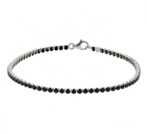 925 sterling zilver / zwarte zirkonia