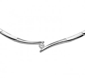 925 sterling zilver, gerhodineerd / zirkonia