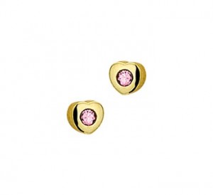 14 karaats goud / roze zirkonia