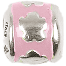 925 sterling zilver / roze emaille