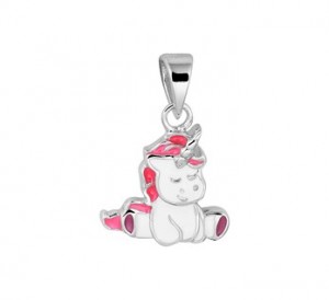 925 sterling zilver, gerhodineerd / emaille