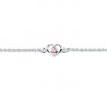 925 sterling zilver / roze zirkonia