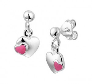 925 sterling zilver / roze emaille