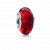 925 sterling zilver, gefacetteerd rood Murano glas