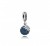 925 sterling zilver / blauw kristal /zirkonia