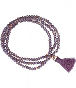 paars kristal, 925 sterling zilver, rosé plated