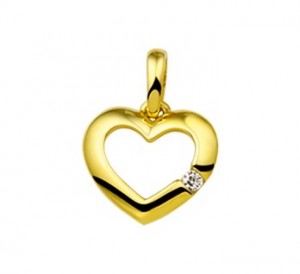 14 karaats goud / zirkonia